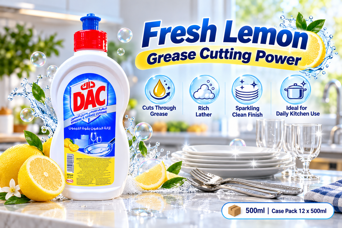 DAC Lemon Dishwashing Liquid – 500ml
