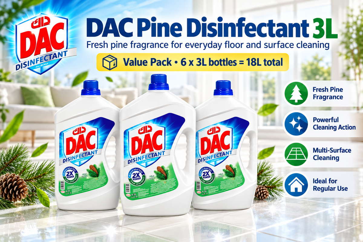 DAC Pine Disinfectant Floor Cleaner 3L – Pack of 3