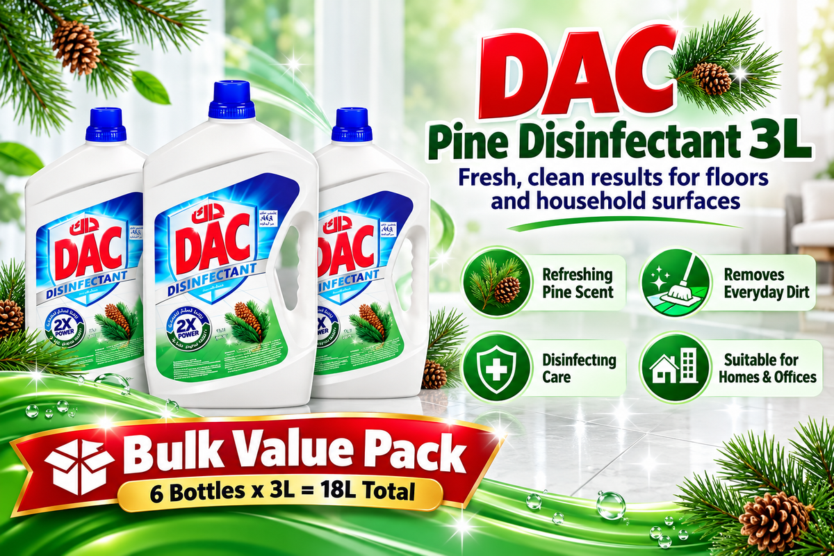 DAC Pine Disinfectant Floor Cleaner 3L – Pack of 3