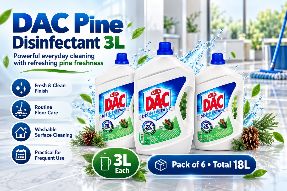 DAC Pine Disinfectant Floor Cleaner 3L – Pack of 3