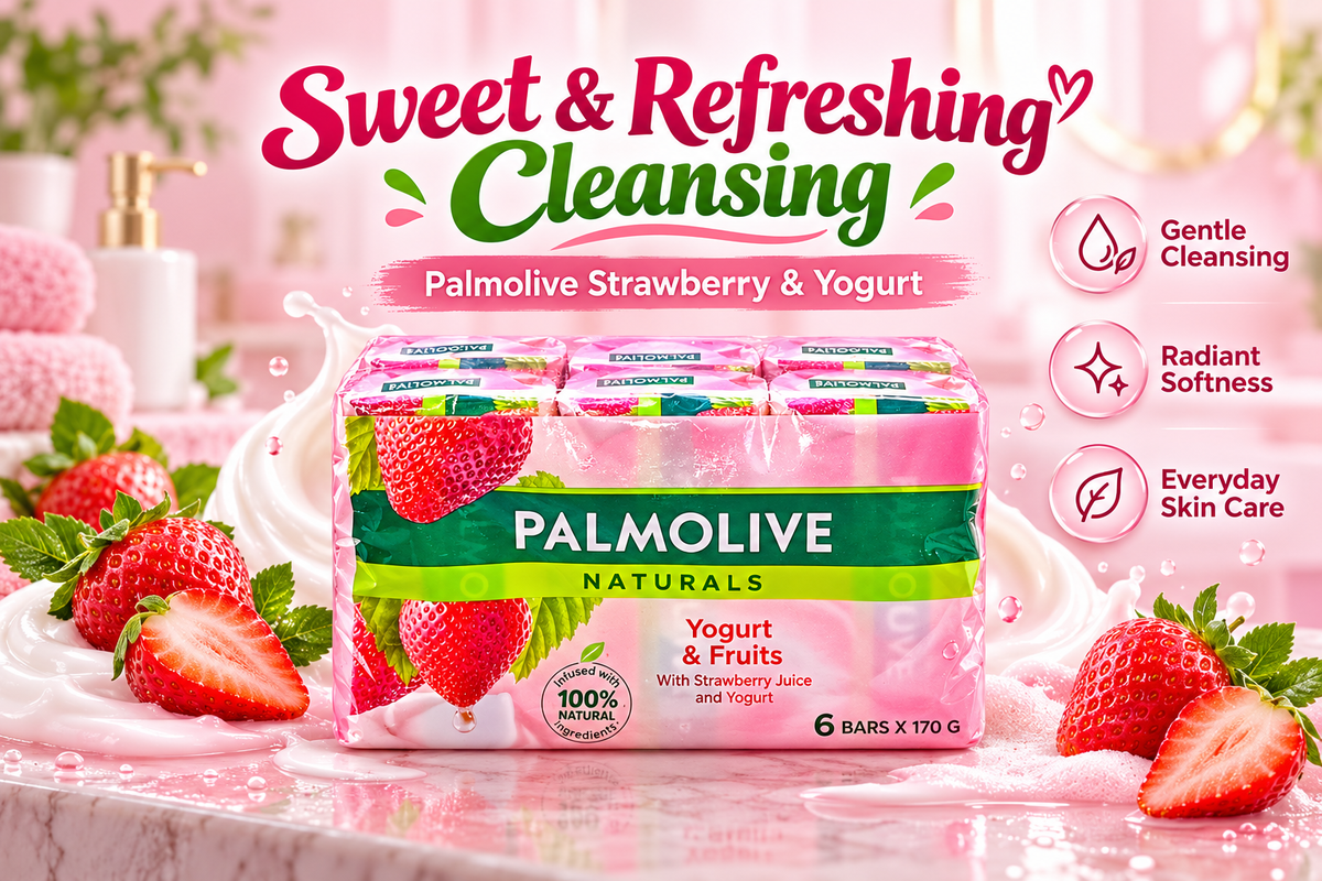 Palmolive Radiant Softness Soap Strawberry & Yogurt 170g 6 Pcs