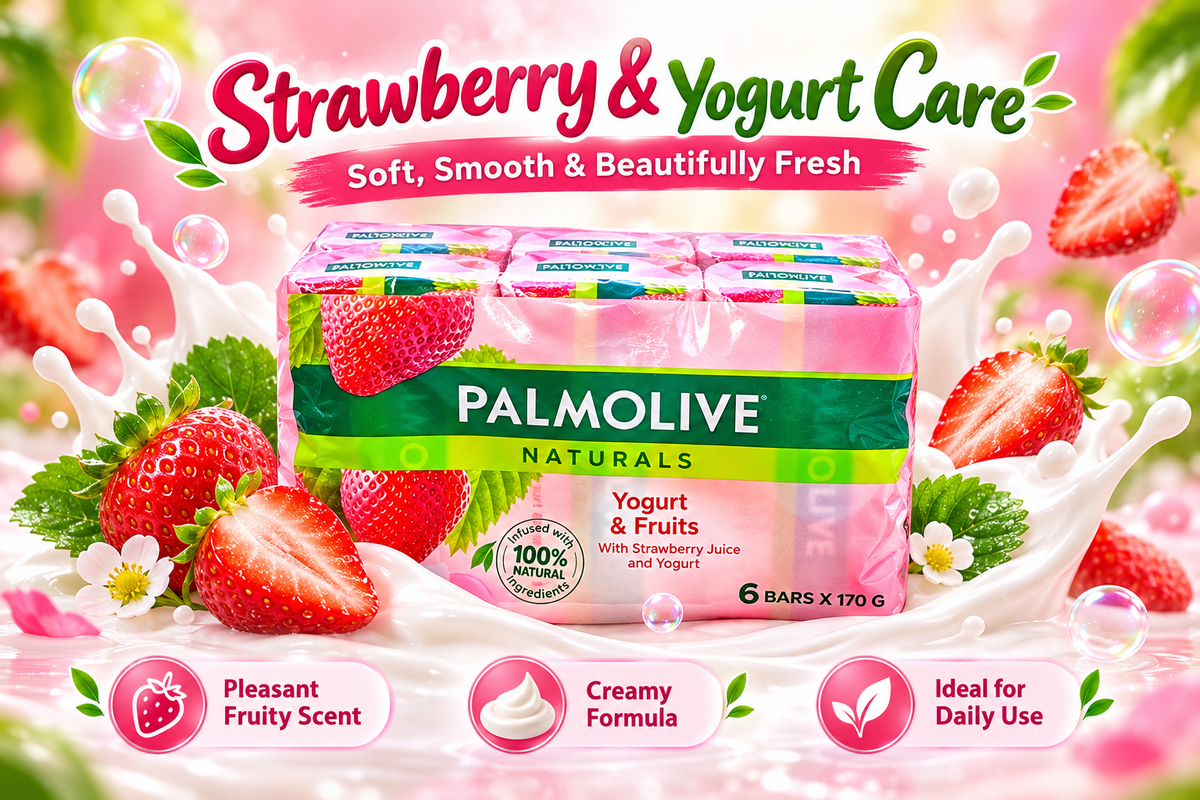 Palmolive Radiant Softness Soap Strawberry & Yogurt 170g 6 Pcs