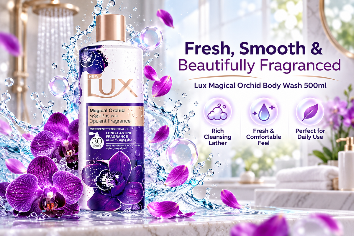 Lux Magical Orchid Body Wash 500ml – Luxurious Floral Freshness 3Pcs