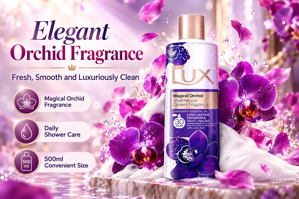 Lux Magical Orchid Body Wash 500ml – Luxurious Floral Freshness 3Pcs
