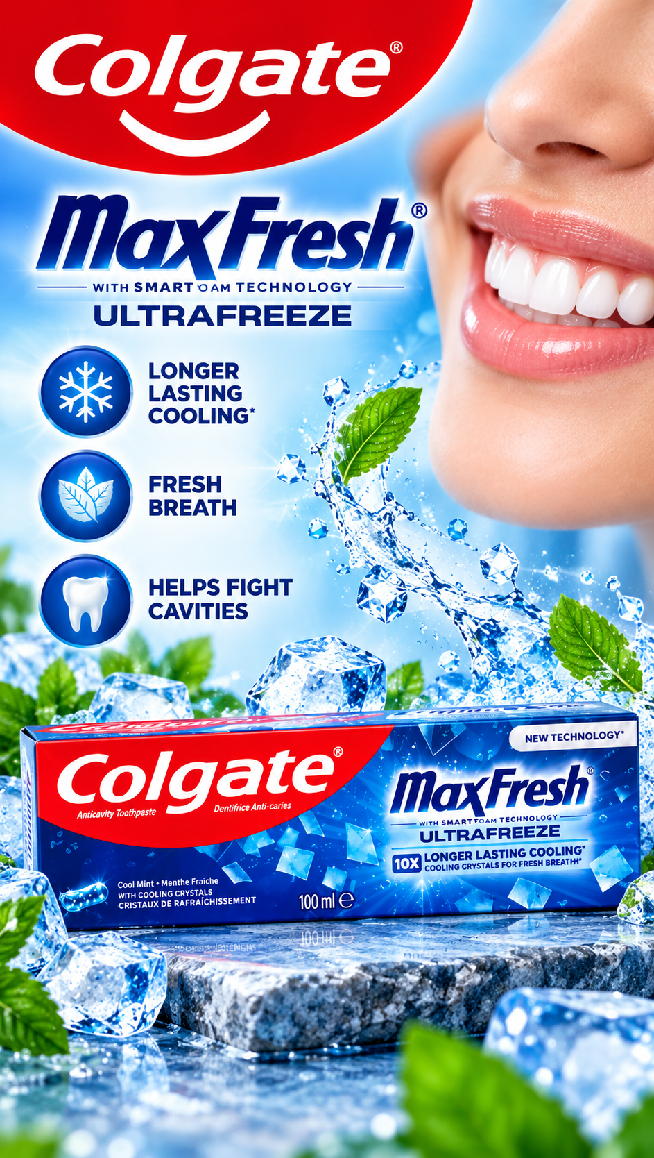 Colgate Max Fresh Cool Mint Toothpaste – 100ml
