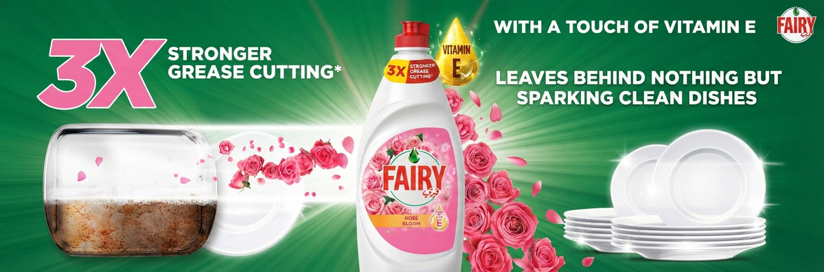 Fairy Rose Bloom Touch Of Vitamin E Dishwashing Liquid 600 ml