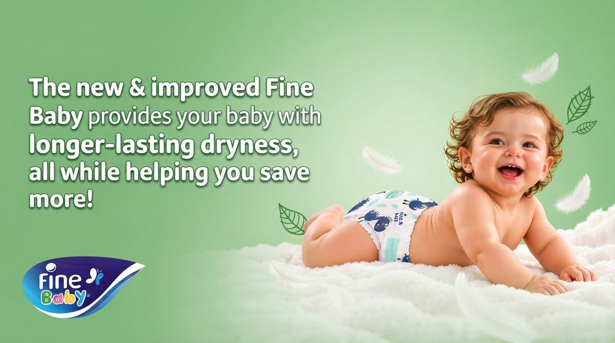 Fine Baby Diapers, Size 2, Small, 3-6 kg, 58 Diaper