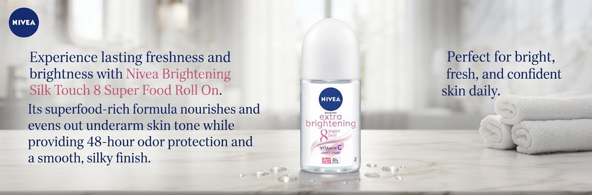 Nivea Brightening Silk Touch 8 Super Food Roll On Deodorant 25ml