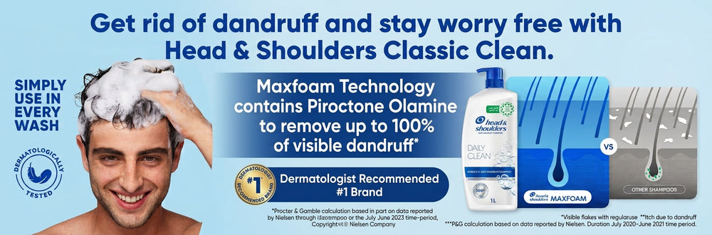 Head & Shoulders Classic Clean Anti-Dandruff Shampoo Value Pack 1 Litre