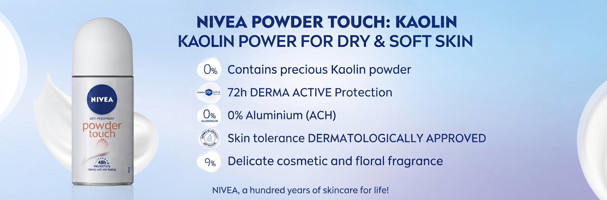 Nivea Powder Touch Antiperspirant for Women Roll-on 50 ml