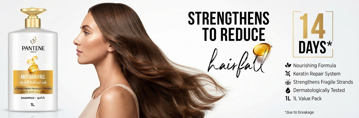 Pantene Pro-V Anti Hair Fall Shampoo for Stronger Hair, 1L