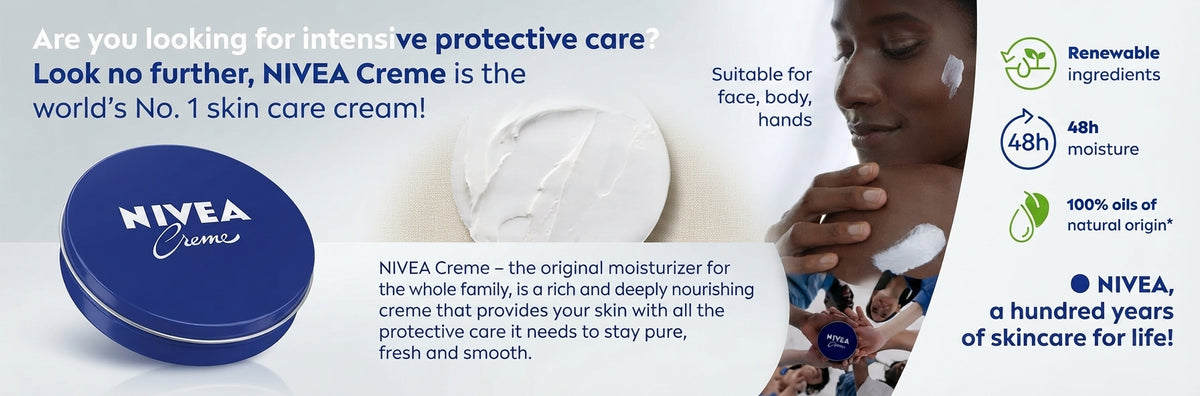 NIVEA Creme Tin Moisturizing Cream, Provides Intensive Protective Care for Soft and Supple Skin, 150ml