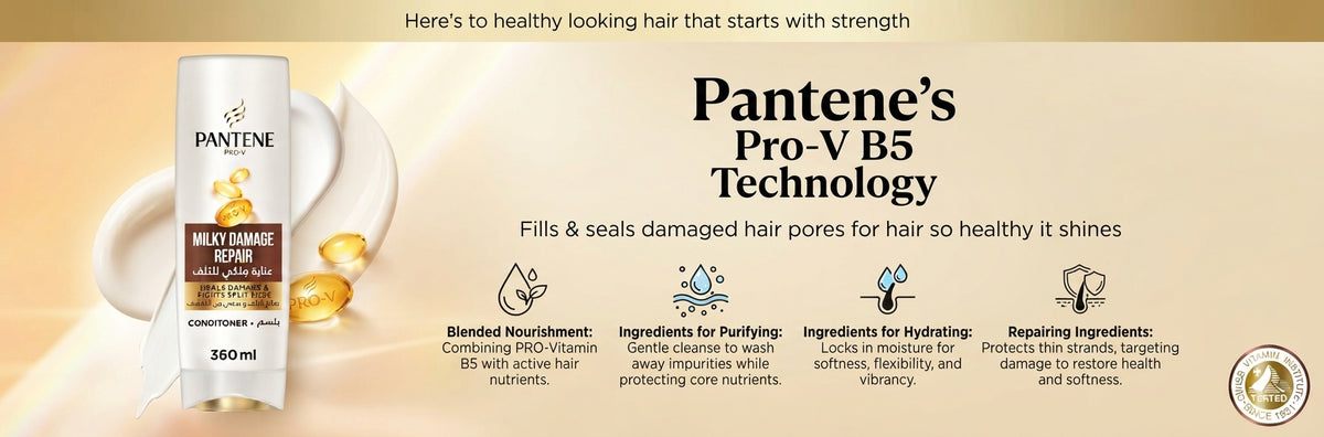 Pantene Pro-V Milky Damage Repair Conditioner for Deep Nourishment, 360ml