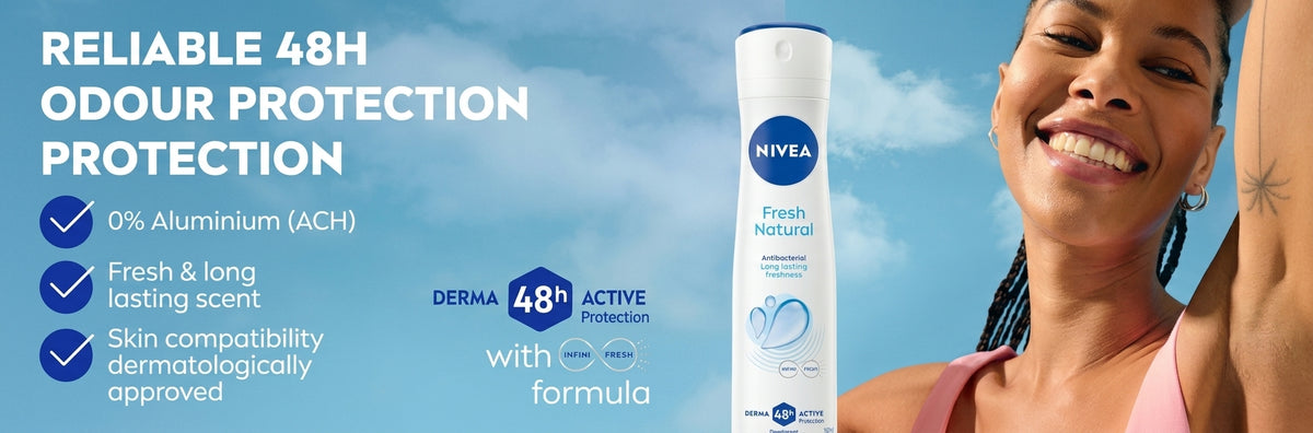 Nivea Fresh Natural Antiperspirant Spray for Women 48H Protection 150 ml