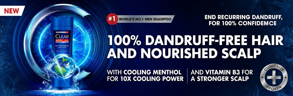 Clear Me Cool Sport Menthol Anti-Dandruff Shampoo 2 x 350 ml