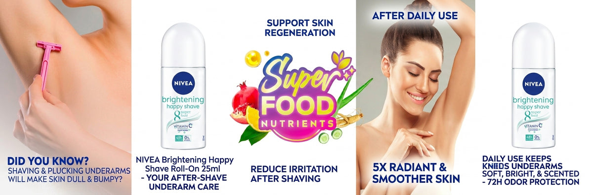 Nivea Deodorant for Woman Roll On Whitening Happy Shave 50ml