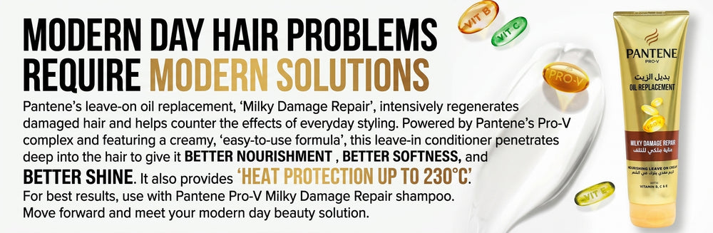 Pantene Pro-V Hair Oil Replacement Leave On Cream Milky Damage Repair 275 ml
