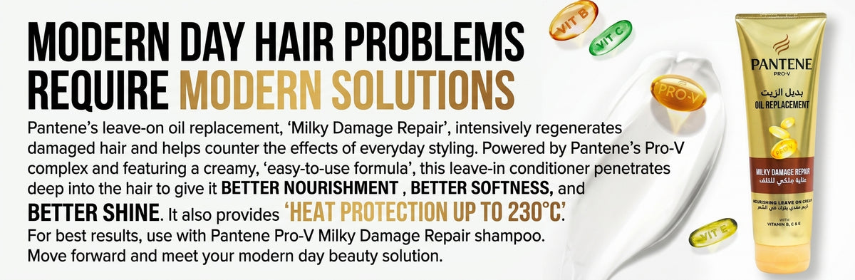 Pantene Pro-V Hair Oil Replacement Leave On Cream Milky Damage Repair 275 ml