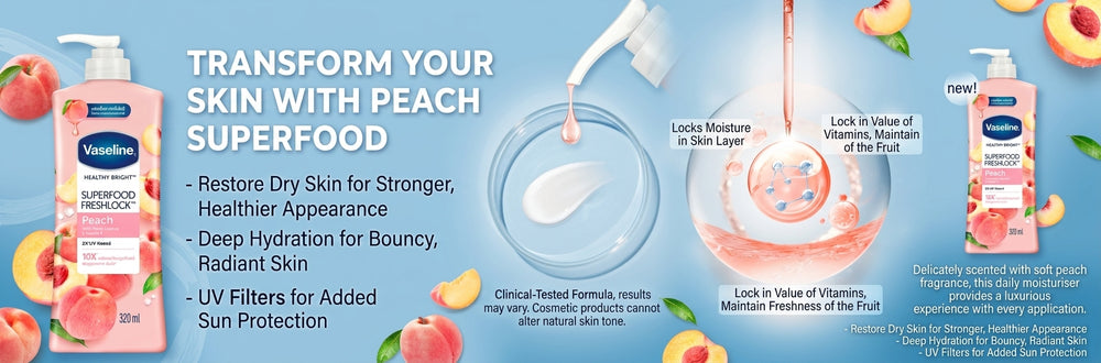 Vaseline Peach Superfood Lotion 320ml