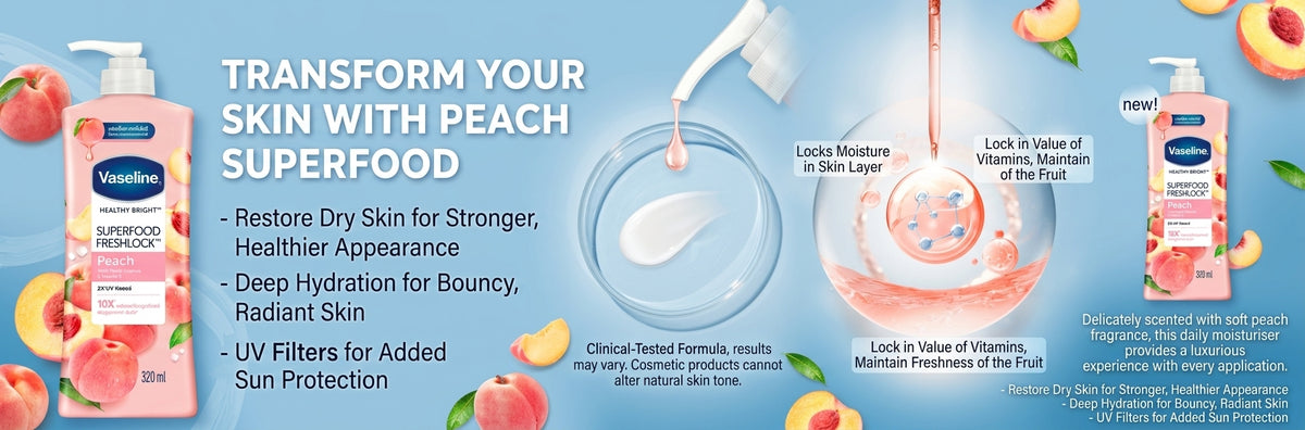 Vaseline Peach Superfood Lotion 320ml