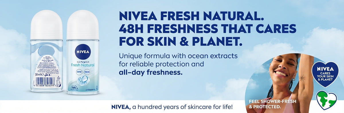 Nivea Fresh Natural Antiperspirant Roll-on for Women 72H Protection 50 ml