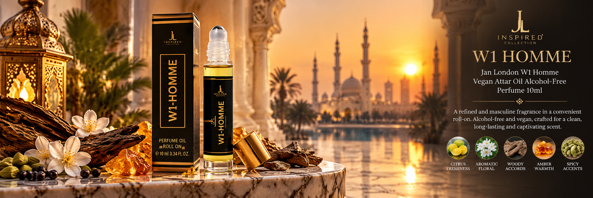 Jan London W1 Homme Vegan Attar Oil Alcohol-Free Perfume 10ml
