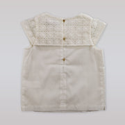 Hucklebones Girls Blush Pink Ruffle Shell Sleeveless Fashion Top