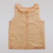 Hucklebones Girls Daisy Print White Sleeveless Shell Top