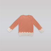 Huckle Bones Peach Cashmere Knit Jumper for Girls Age 6