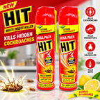 HIT Red Hidden Cockroach Killer Spray – 600ml x 2pcs