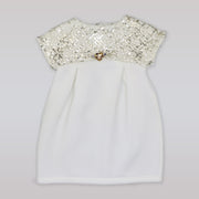La Stupenderia Girls Swarovski Crystal Waist Elegant Shaped Party Dress