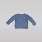 Nanos Navy Blue Knit Jersey Baby Sweater for Toddlers