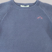 Nanos Navy Blue Knit Jersey Baby Sweater for Toddlers