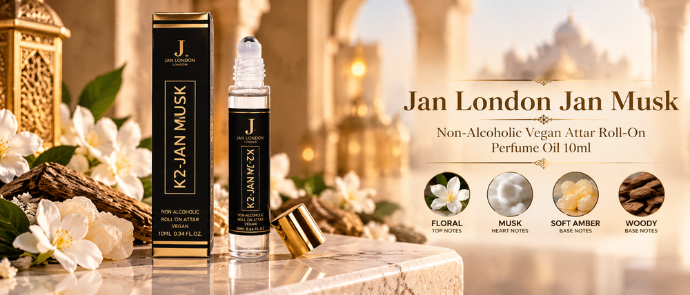 Jan London Jan Musk Non-Alcoholic Vegan Attar Roll-On Perfume Oil 10ml