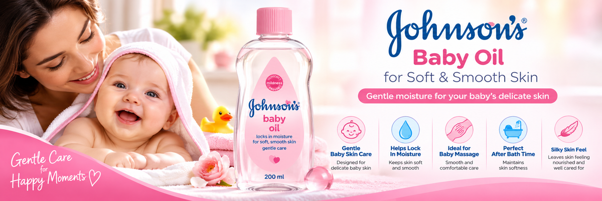 Johnson’s Baby Oil for Soft & Smooth Skin – 200ml