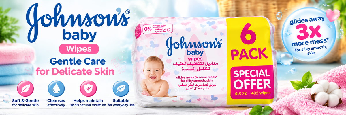 Johnson’s Baby Wipes – Gentle Cleansing, 72 Count
