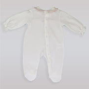 Elegant La Stupenderia Baby Girls Long Sleeve White Pink Romper