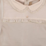 La Stupenderia Luxury Baby Grey and Blue Long Sleeve Romper