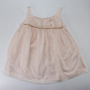 Les Enfantines Moin Blouse Sleeveless Pink Voile Girls Top