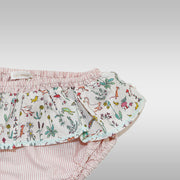 Les Enfantines Pink Liberty Check Cotton Baby Bloomer Shorts