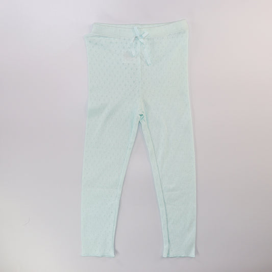 Les Enfantines Soft PHQ Aqua Green Leggings for Girls