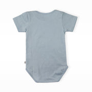 Les Enfantines Soft Cotton Penguin Baby Bodysuit Bluish Grey