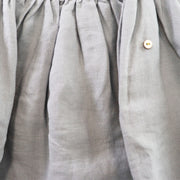 Les Enfantines Girls Alouet Blue Grey Linen Skirt Fashion