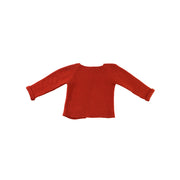 Les Enfantines Lucio Rust Knit Cotton Button Up Toddler Cardigan