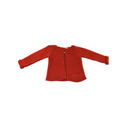 Les Enfantines Lucio Rust Knit Cotton Button Up Toddler Cardigan