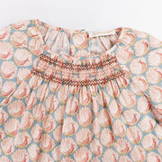 Les Enfantines Corneille Blouse in Peacock Blue for Babies