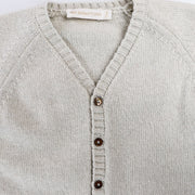 Classic Pearl Gray Les Enfantines Hanneton Baby Knit Cardigan