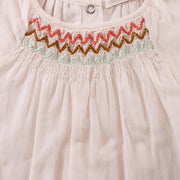 Les Enfantines Baby Girl Pink Voal Corneil Romper 6 Months