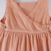 Les Enfantines Baby Girls Pink Corduroy Papillon Butterfly Dress