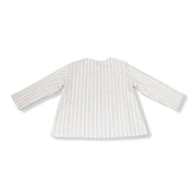 Les Enfantines Baby Bourdon Cotton Blouse Blue Striped Toddler Top